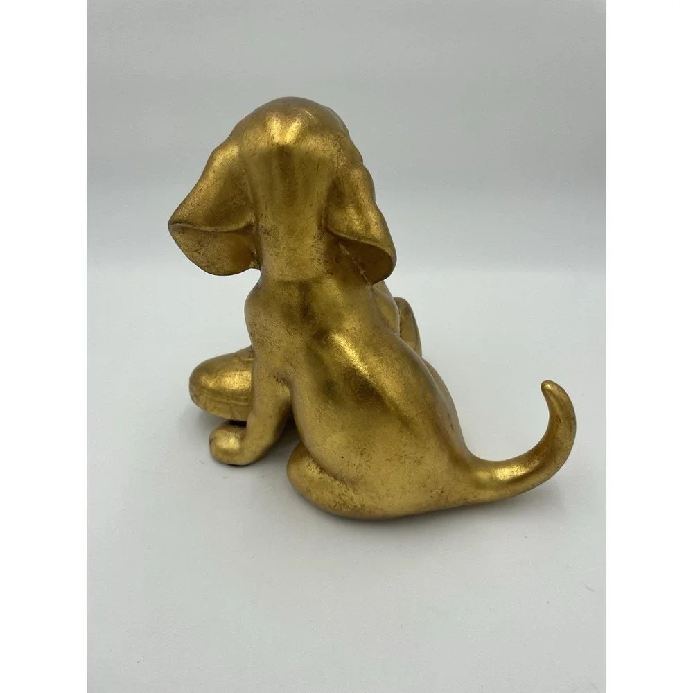 Vintage MCM  Freeman McFarlin Rutledge 859  Gold Leaf ‎ Puppy Dog w/Shoe